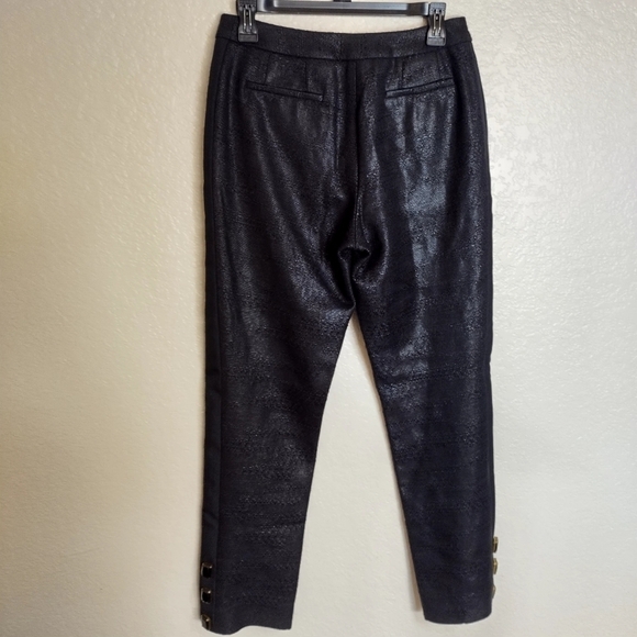 creatures of the wind texture buttoned jewels straight leg pants sz 4 - Picture 7 of 9